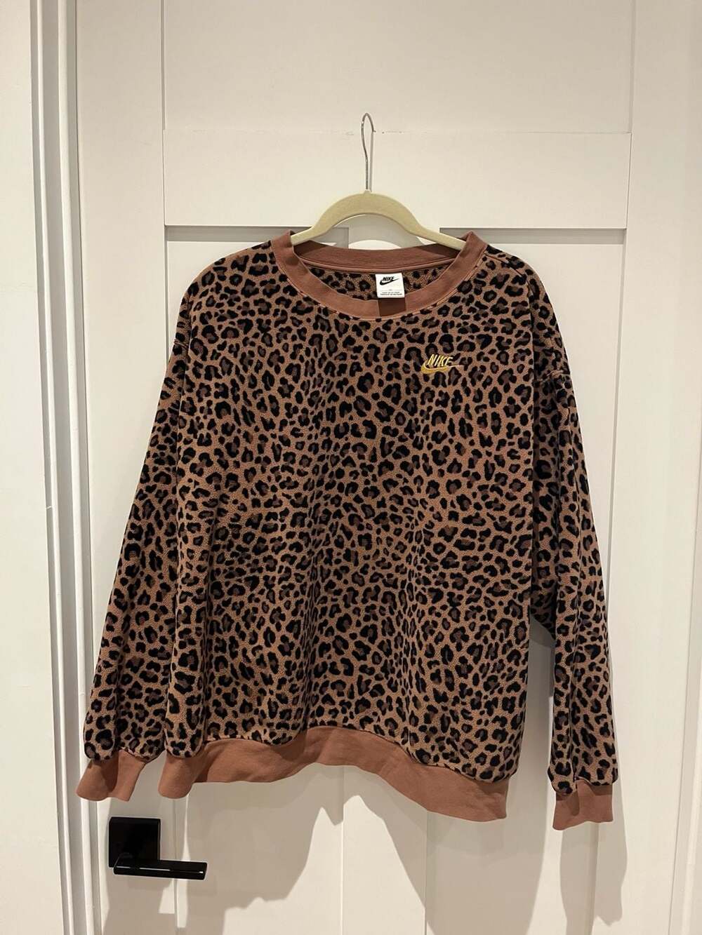 Nike Sportswear Fleece Crewneck Sweatshirt Leopard Print 2X